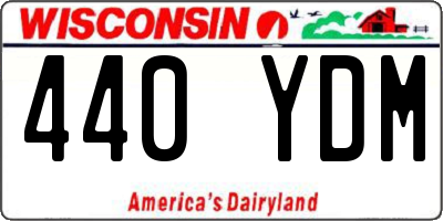 WI license plate 440YDM