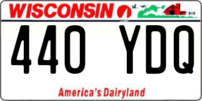 WI license plate 440YDQ
