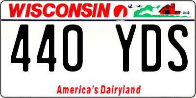 WI license plate 440YDS