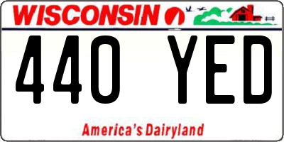 WI license plate 440YED