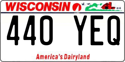 WI license plate 440YEQ