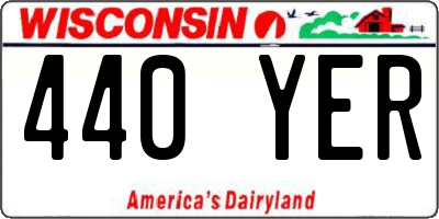 WI license plate 440YER