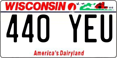 WI license plate 440YEU