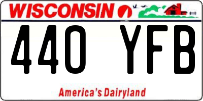 WI license plate 440YFB