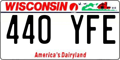 WI license plate 440YFE