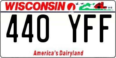 WI license plate 440YFF