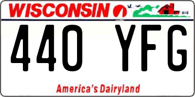 WI license plate 440YFG