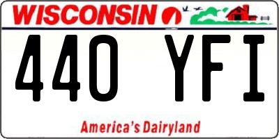 WI license plate 440YFI