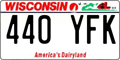 WI license plate 440YFK