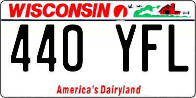 WI license plate 440YFL