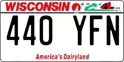 WI license plate 440YFN