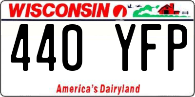 WI license plate 440YFP