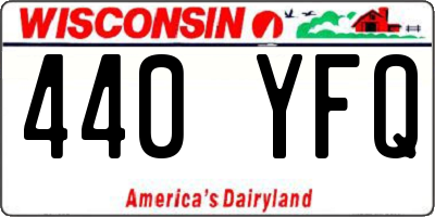 WI license plate 440YFQ