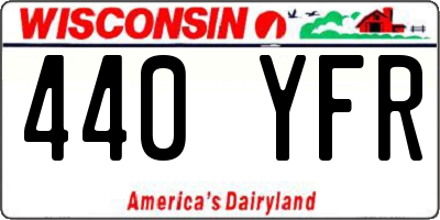 WI license plate 440YFR