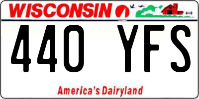 WI license plate 440YFS