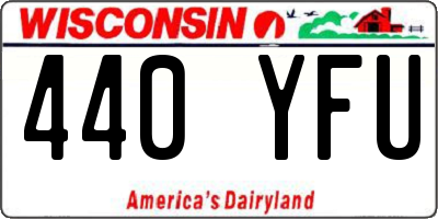 WI license plate 440YFU