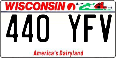 WI license plate 440YFV