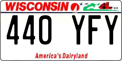 WI license plate 440YFY