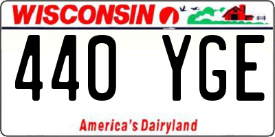 WI license plate 440YGE