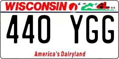 WI license plate 440YGG