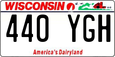 WI license plate 440YGH
