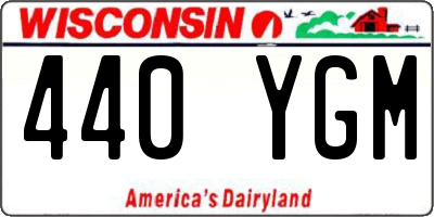 WI license plate 440YGM