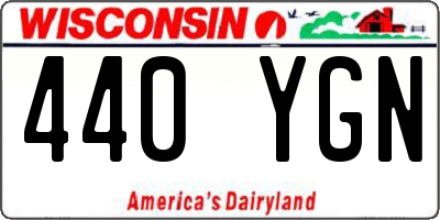 WI license plate 440YGN