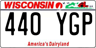 WI license plate 440YGP