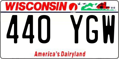 WI license plate 440YGW