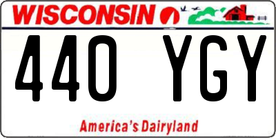 WI license plate 440YGY