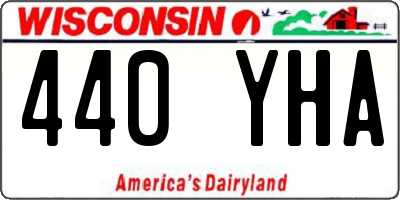 WI license plate 440YHA