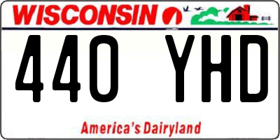 WI license plate 440YHD