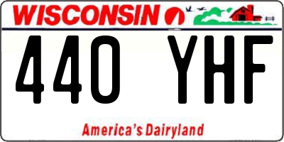 WI license plate 440YHF