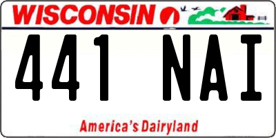 WI license plate 441NAI