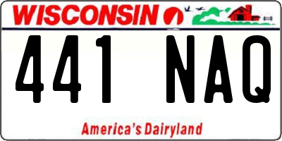 WI license plate 441NAQ