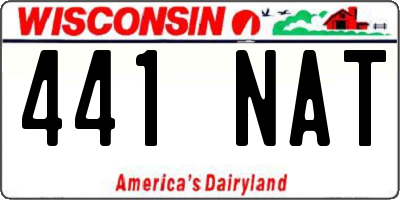 WI license plate 441NAT