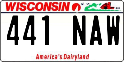 WI license plate 441NAW