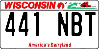 WI license plate 441NBT
