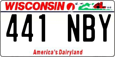 WI license plate 441NBY