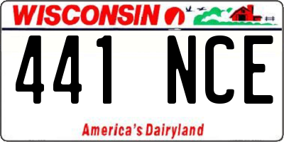 WI license plate 441NCE