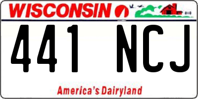 WI license plate 441NCJ
