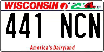 WI license plate 441NCN