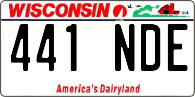 WI license plate 441NDE
