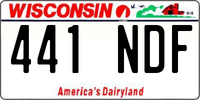 WI license plate 441NDF