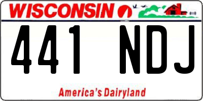 WI license plate 441NDJ