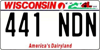 WI license plate 441NDN