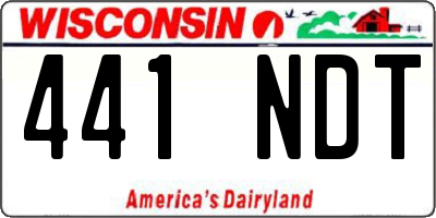 WI license plate 441NDT
