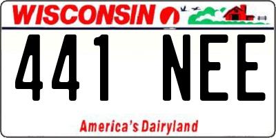 WI license plate 441NEE