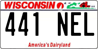WI license plate 441NEL