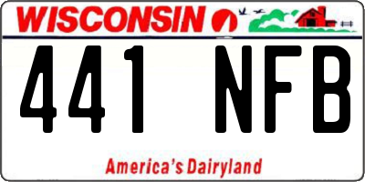 WI license plate 441NFB
